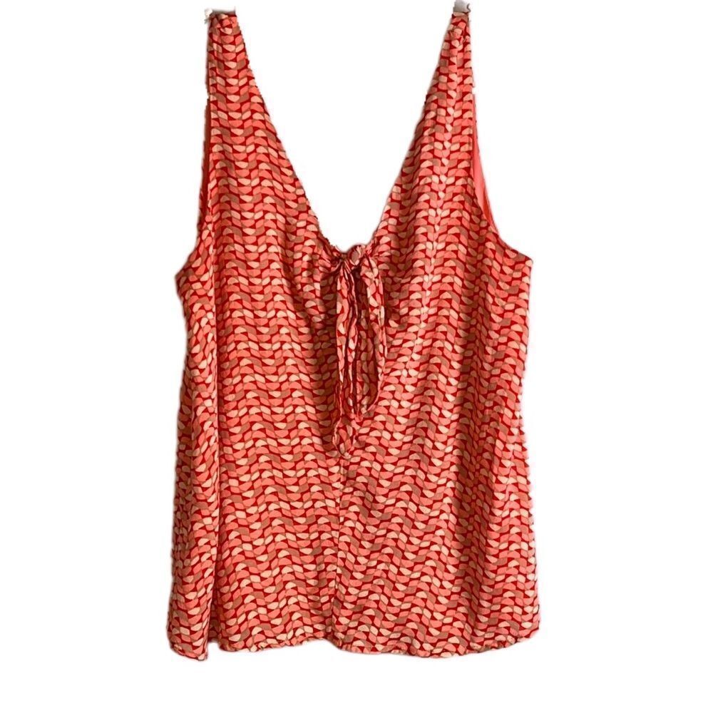 Maeve Anthropologie Orange/Pink/Salmon Color Sleeveless Top, XS